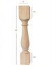 ISL-TW1-5 Massive Essential Kitchen Island Leg