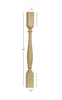 ISL12300P - Small Williamsburg Plain Round Kitchen Island Leg