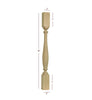 ISL12300P - Small Williamsburg Plain Round Kitchen Island Leg