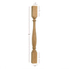 ISL12300P - Small Williamsburg Plain Round Kitchen Island Leg