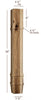 ISL14475CP Massive Charleston Square Plain Contemporary Kitchen Island Leg