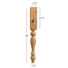 ISL18350P - Empire Farmhouse Plain Round Kitchen Island Leg