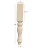 ISL18500P Massive Empire Farm Kitchen Island Leg