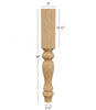 ISL18500P Massive Empire Farm Kitchen Island Leg