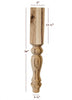 ISL18500P Massive Empire Farm Kitchen Island Leg