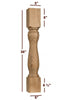 ISL20500P Massive Santa Fe Kitchen Island Leg