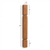 ISL22300-CP Small Mission Square Plain Kitchen Island Leg