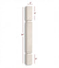 ISL22300-CP Small Mission Square Plain Kitchen Island Leg