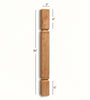 ISL22300-CP Small Mission Square Plain Kitchen Island Leg
