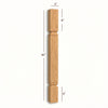 ISL22300-CP Small Mission Square Plain Kitchen Island Leg