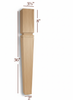 ISL22350-TP Medium Tapered Mission Kitchen Island Leg