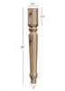 ISL2350P-SS - Harvest Plain Short Shank Island Leg