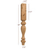 ISL28350CP - Ellis Contemporary Kitchen Island Leg