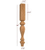 ISL28350CP - Ellis Contemporary Kitchen Island Leg