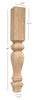 ISL28475CP Massive Ellis Square Contemporary Kitchen Island Leg