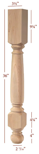 ISL34350P Franklin Farmhouse Kitchen Island Leg