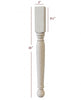 ISL36300P Small Roosevelt Plain Round Farm Kitchen Island Leg
