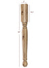 ISL36300P Small Roosevelt Plain Round Farm Kitchen Island Leg