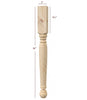 ISL36300P Small Roosevelt Plain Round Farm Kitchen Island Leg