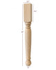 ISL36350P - Roosevelt Round Plain Kitchen Island Leg