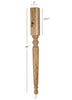 ISL4300P Small Hamilton Round Plain Kitchen Island Leg