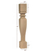 ISL43475CP Cambridge Massive Square Plain Kitchen Island Leg