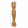 ISL43475CP Cambridge Massive Square Plain Kitchen Island Leg