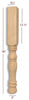 ISL45350P - Roanoke Traditional Round Plain Kitchen Island Leg