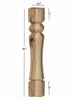 ISL47475CP Massive Brunswick Square Plain Kitchen Island Leg