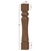 ISL47475CP Massive Brunswick Square Plain Kitchen Island Leg