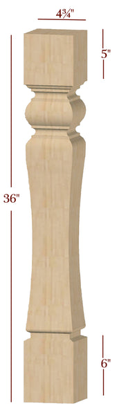 ISL47475CP Massive Brunswick Square Plain Kitchen Island Leg