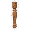 ISL49475CP Shenandoah Massive Square Plain Kitchen Island Leg