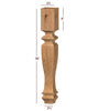 ISL49475CP Shenandoah Massive Square Plain Kitchen Island Leg