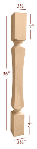 ISL57350-CP  Plain Square Emma Kitchen Island Leg