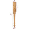 ISL6300P Small Round Turned Lincoln Kitchen Island Leg