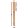 ISL6300P Small Round Turned Lincoln Kitchen Island Leg