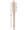ISL6300P Small Round Turned Lincoln Kitchen Island Leg