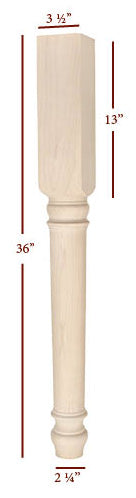 ISL6350P - Lincoln Kitchen Island Leg