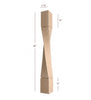 ISL64350-HTW-R Helix Medium Right Single Twist Kitchen Island Leg