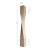 ISL64350-HTW-R Helix Medium Right Single Twist Kitchen Island Leg