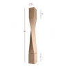 ISL64350-HTW-R Helix Medium Right Single Twist Kitchen Island Leg