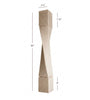 ISL64475-HTW-R Massive Helix Right Twist Kitchen Island Leg