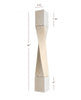 ISL64475-HTW-R Massive Helix Right Twist Kitchen Island Leg