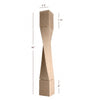 ISL64475-HTW-R Massive Helix Right Twist Kitchen Island Leg