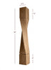ISL64475-HTW-R Massive Helix Right Twist Kitchen Island Leg