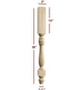 ISL9300P Winston Farm Round Plain Kitchen Island Leg