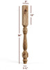 ISL9300P Winston Farm Round Plain Kitchen Island Leg