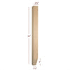 ISL98250P-2ST - Slender Shaker Kitchen Island Leg with Tapered Foot