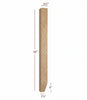 ISL98250P-2ST - Slender Shaker Kitchen Island Leg with Tapered Foot