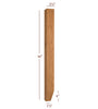 ISL98250P-2ST - Slender Shaker Kitchen Island Leg with Tapered Foot